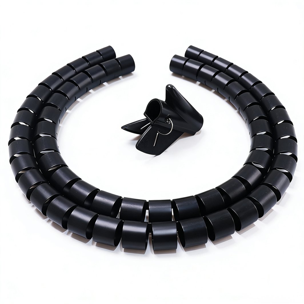 Organizues spiral për kabllo ZOY, 1.5m, i zi