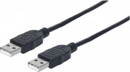 Kabllo USB-A në USB-A Manhattan, 1m, e zezë