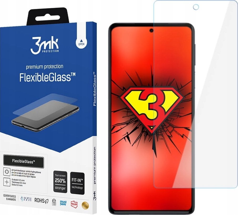 Xham mbrojtës 3mk FlexibleGlass për Oppo A78 4G, hibrid, transparent