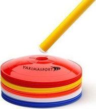 Disqe trajnimi YakimaSport Flat, set 40 copë, me kolektor, shumëngjyrëshe