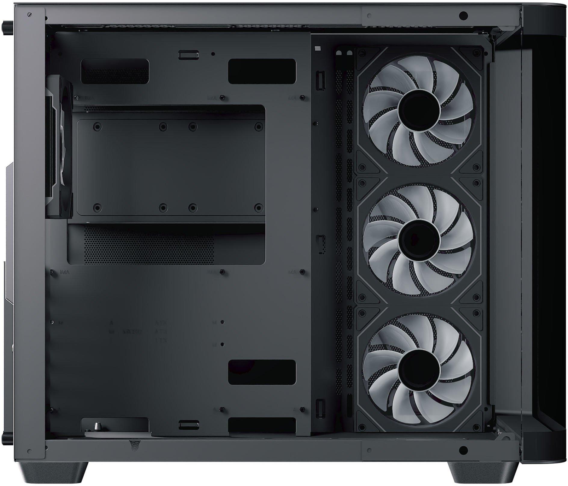 Kuti mid tower Aerocool P500C, xham i temperuar i lakuar, gaming, e zezë