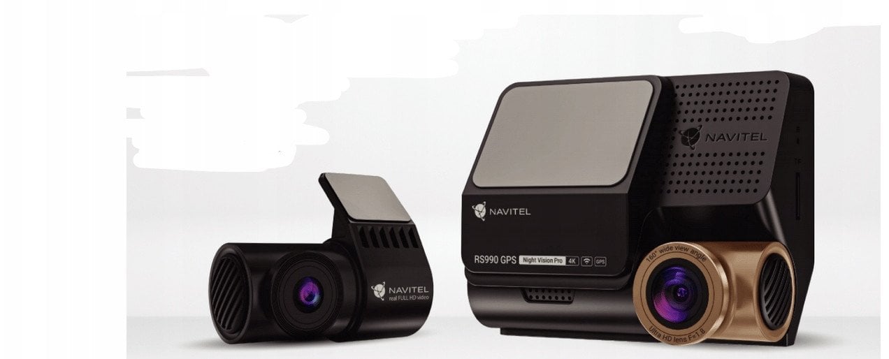 Kamerë makinë Navitel RS990 GPS, 4K Dual, Wi Fi, e zezë