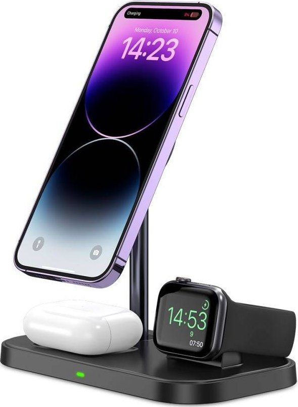 Karikues magnetik Tech-Protect MagSafe Qi15W A22 3in1, i zi