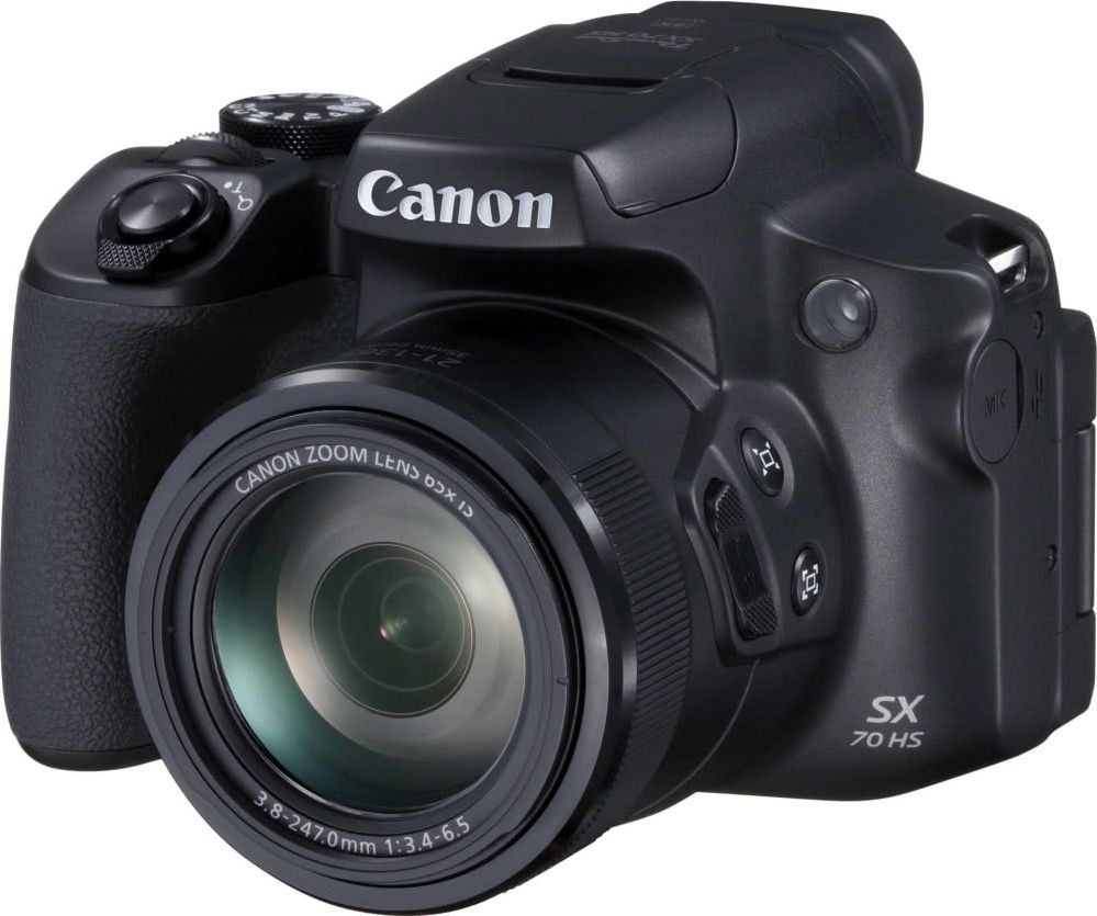 Kamerë kompakte Canon PowerShot SX70 HS, zoom optik 65x, video 4K, e zezë