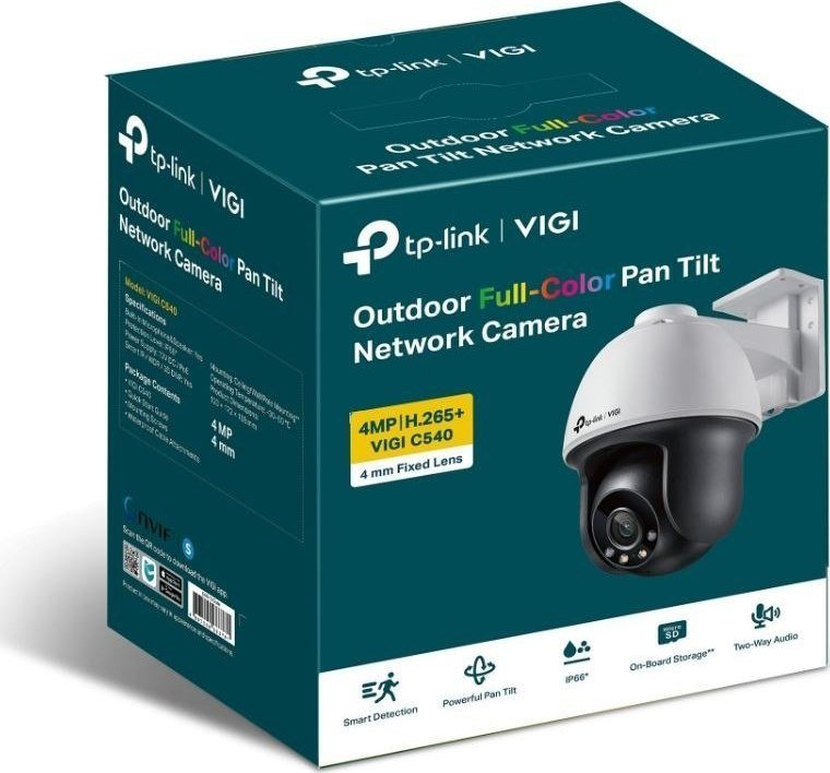 Kamerë IP TP-Link VIGI C540 4MP, lente 4mm, PoE, e bardhë