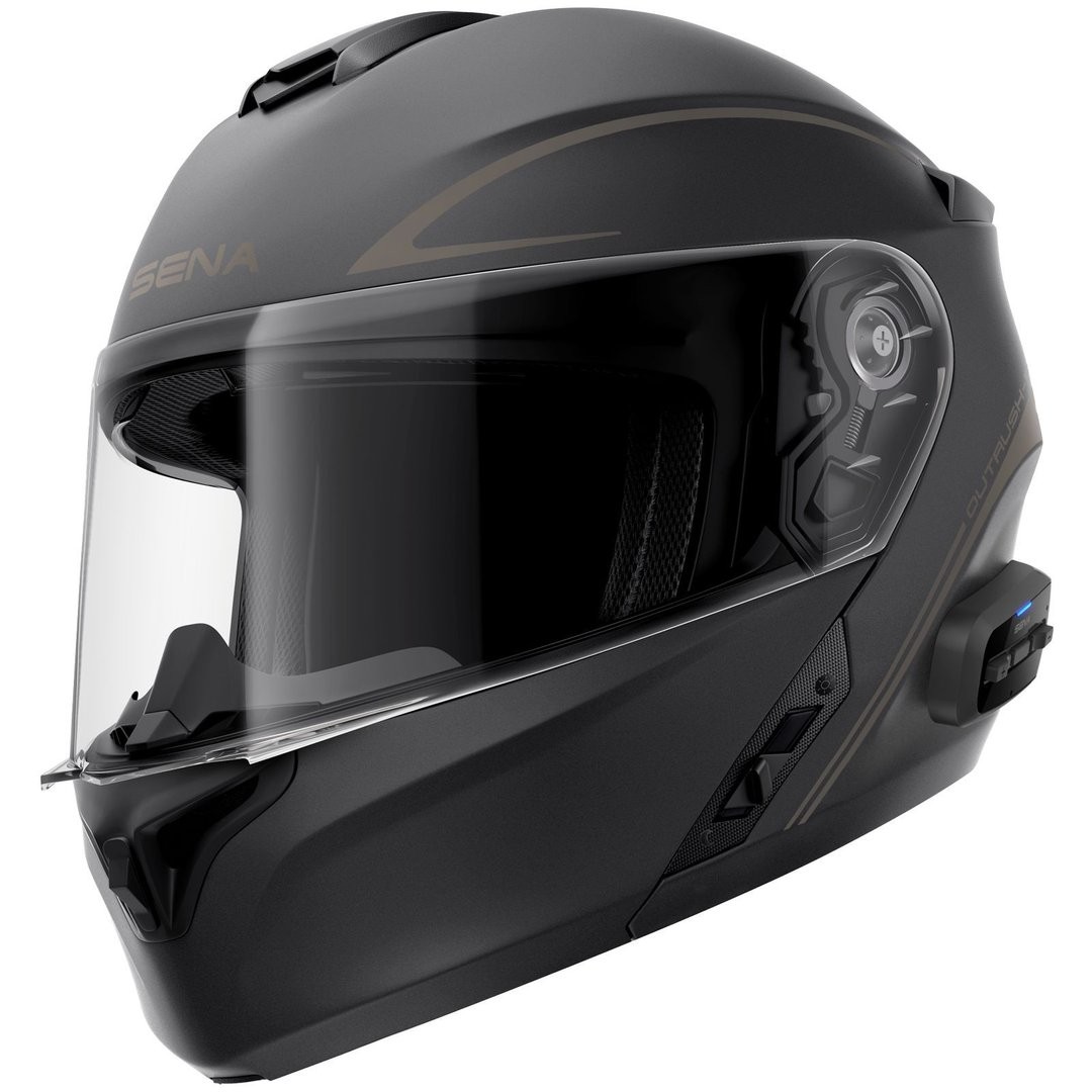Helmetë motoçiklete Sena Outrush R, flip up, Bluetooth, mat e zezë, L