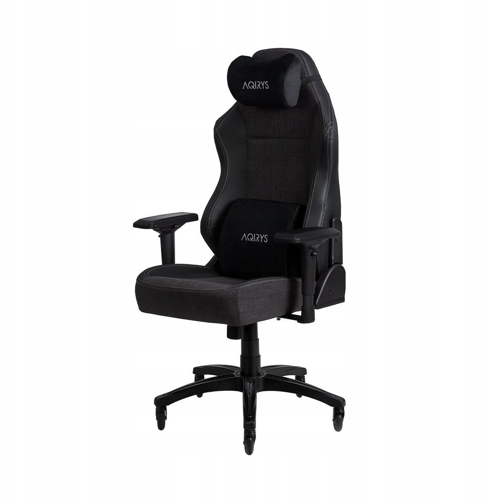 Karrige gaming AQIRYS TARVOS, lartësi e rregullueshme, mbështetëse krahësh e rregullueshme, e zezë