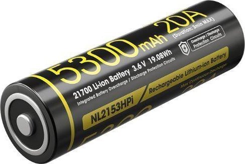 Bateri e rikarikueshme Nitecore NL2153HPI, Li ion 3.6V, 5300mAh
