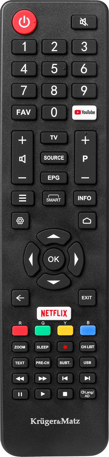 Telekomandë Tesla për TV 32T319BH 40T319SF 43T319SF 32T300SHS, origjinale, me NETFLIX dhe YOUTUBE, e zezë