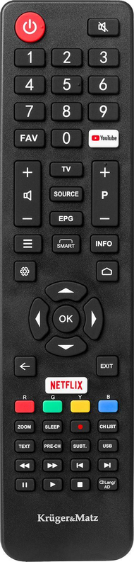 Telekomandë Tesla për TV 32T319BH 40T319SF 43T319SF 32T300SHS, origjinale, me NETFLIX dhe YOUTUBE, e zezë