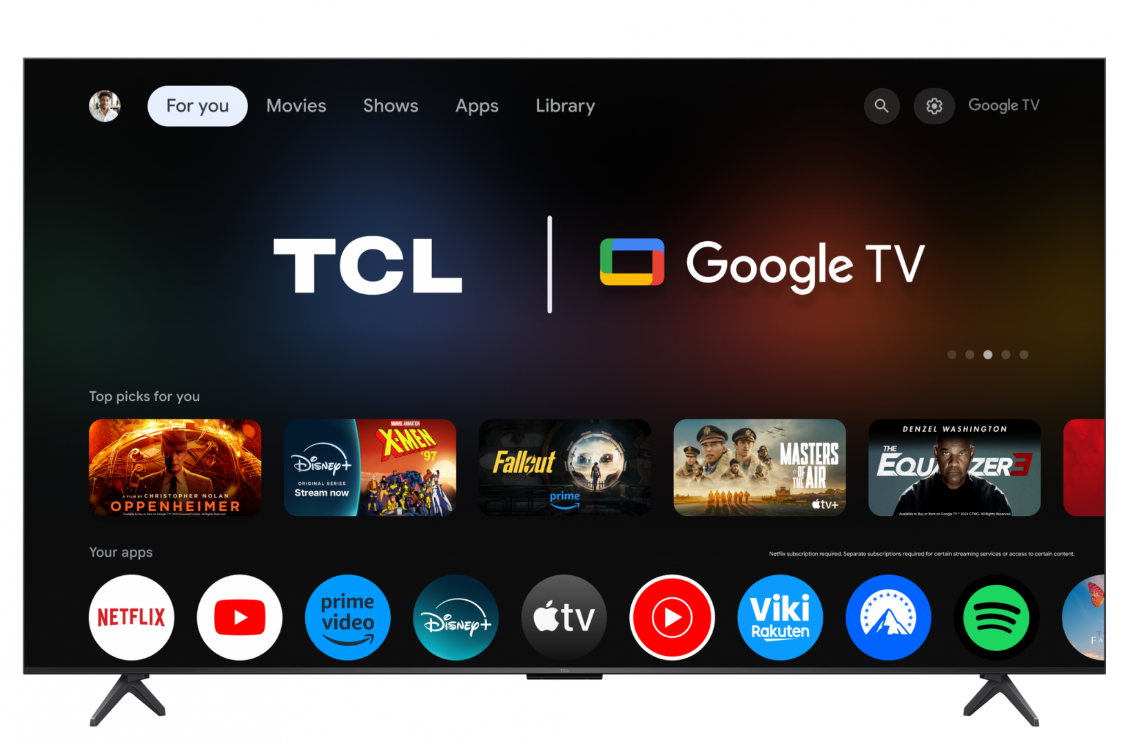 Televizor TCL 55C61KSX1 QLED Mini LED, 55", 4K Ultra HD, Google TV