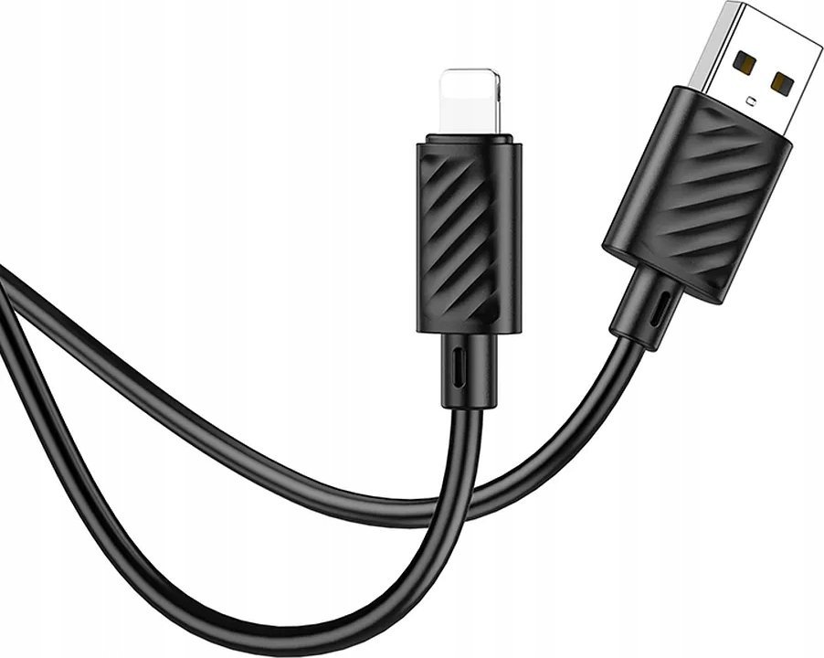 Kabllo Hoco X88 USB A në Lightning, 2.4A, 1m, e zezë