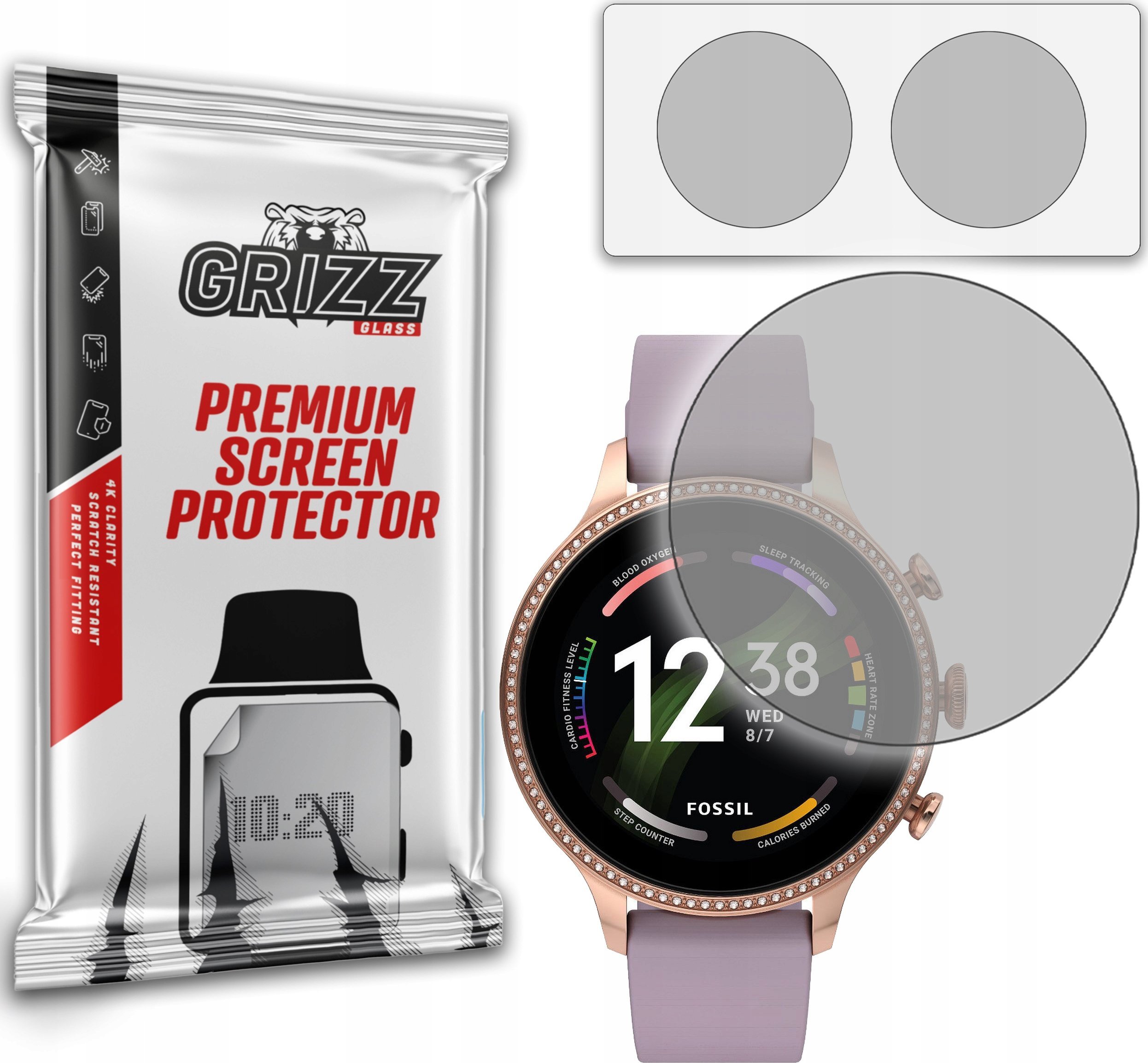 Filmi mbrojtës GrizzGlass Matte, universal për ora 34mm, transparent