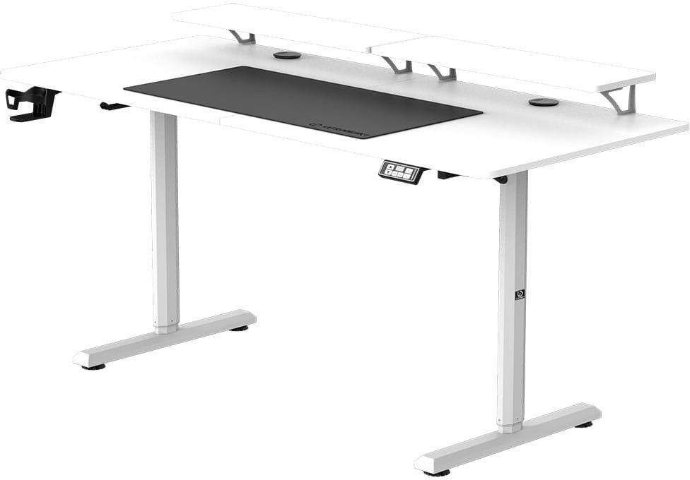 Tavolinë gaming Ultradesk Highlander XXL,112 x 70cm, e bardhë