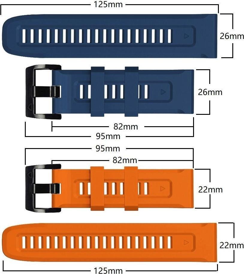 Rrip ore Tech-Protect Iconband për Garmin Fenix 3 5X 6X 7X, TPU, Quick Fit, i zi 4