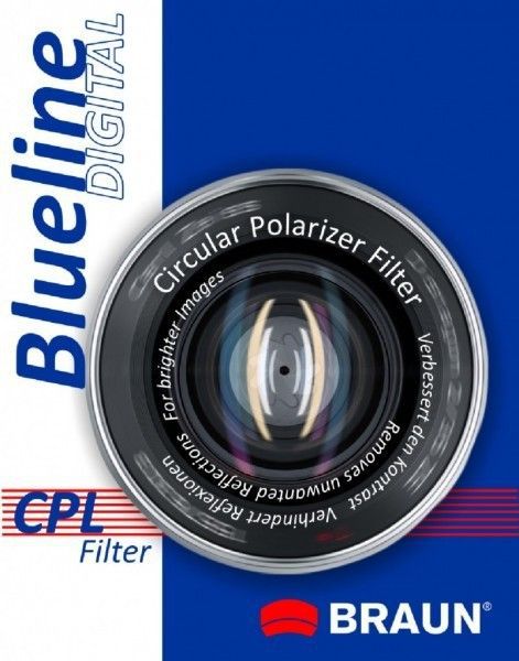 Filtri rrethor polarizues Braun CPL, Blueline, 46mm
