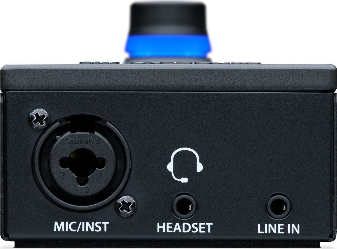 Audio interfejs PreSonus Revelator Io44, USB C, hyrje mikrofon dhe instrument, i zi
