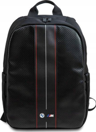 Çantë shpine BMW Carbon BMBP15COMSCAKR, për laptop 16", najlon, e zezë me vija të kuqe