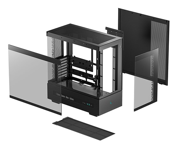 Kuti kompjuteri DeepCool CH690 DIGITAL, tower, ekran dixhital, e zezë