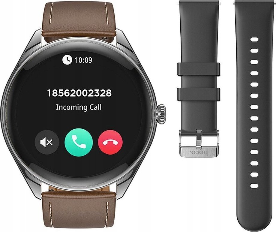 Smartwatch Hoco Y22, ekran 1.43" AMOLED, funksion thirrjesh, i zi