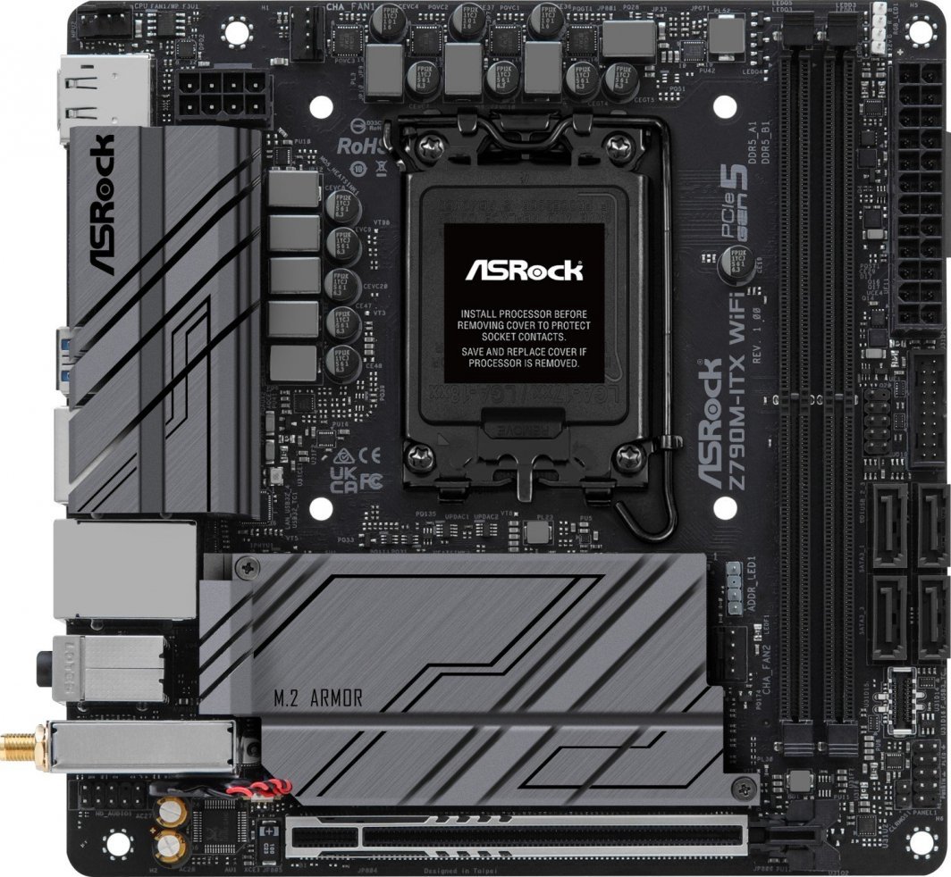 Pllakë amë ASRock Z790M-ITX WIFI, e zezë