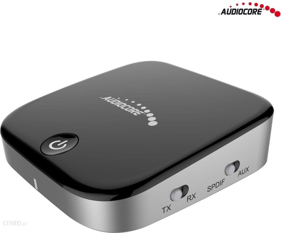 Adapter Bluetooth Audiocore AC830, 2 në 1 transmetues dhe marrës, 3.5mm minijack, i zi