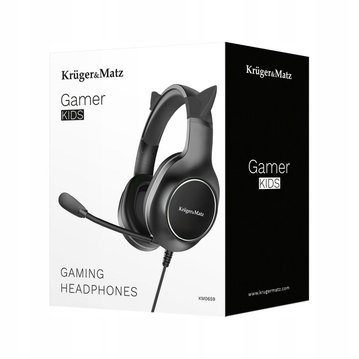 Слушалки Kruger&amp;Matz Gamer Kids, жични, црни