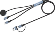 Kabllo karikimi Sandberg 3in1 441-69, USB-C PD 100W, 1.2m, gri