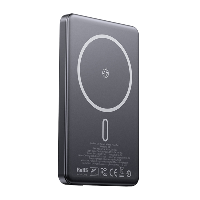 Power bank magnetik Mcdodo MC-4641, 5000 mAh, 20W, gri e errët