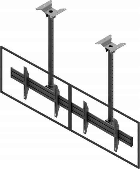 Mbajtëse tavani për dy ekrane Edbak MBV2155-L, 50-57", deri 140kg, e zezë