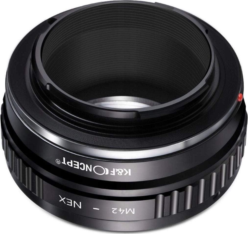 Adapter objektivi K&amp;F Concept KF06.067, M42 në Sony E NEX, metalik