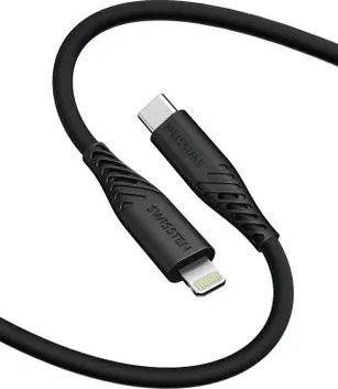 Kabllo USB Swissten Soft Silicone, USB C në Lightning, 1.5m, 60W, i zi