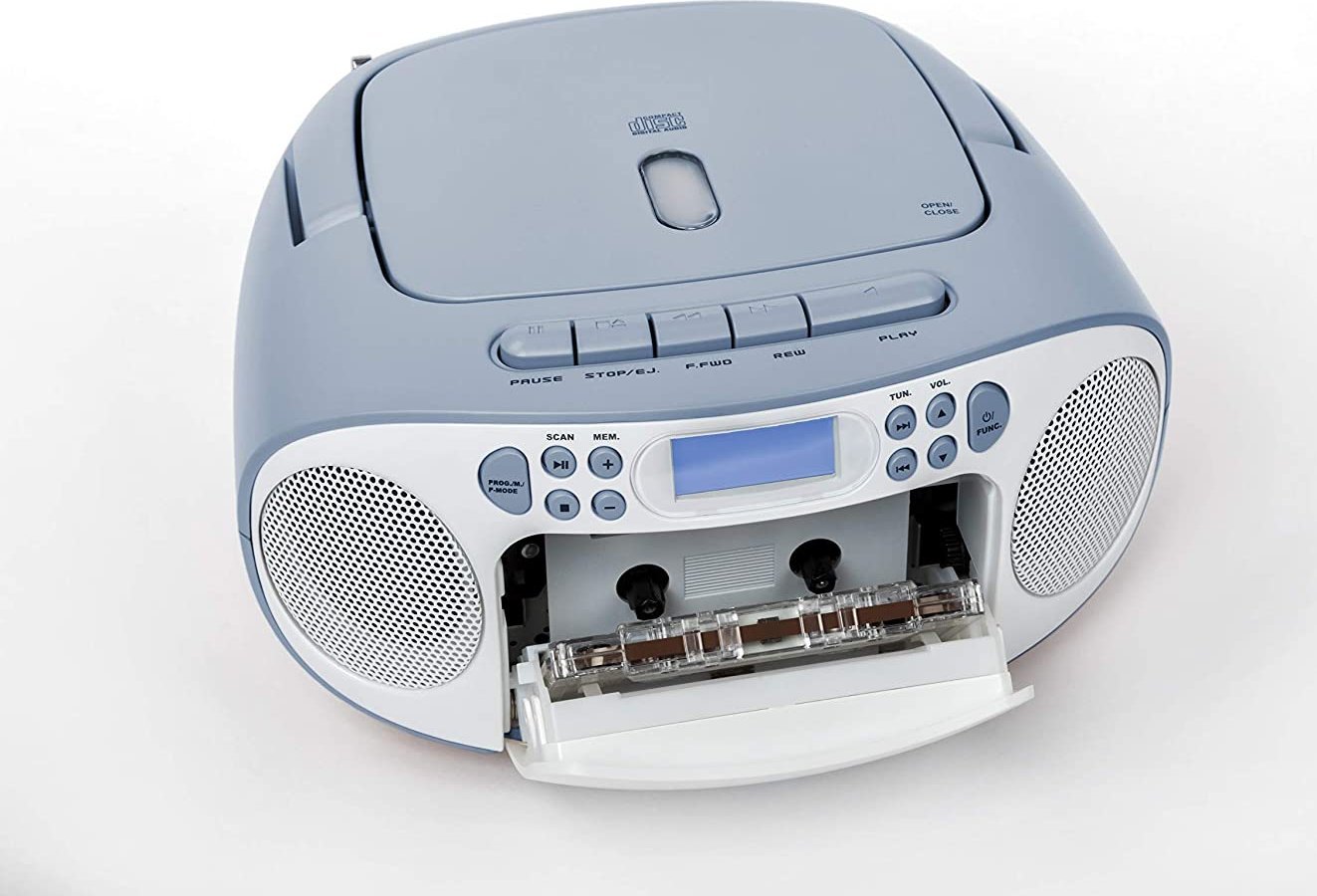 Radio CD player Reflexion RCD 150, kasetofon, AUX, i bardhë e rozë