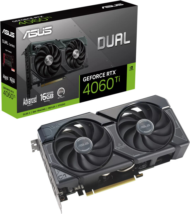 Kartelë grafike ASUS Dual GeForce RTX 4060 Ti Advanced Edition, 16GB GDDR6