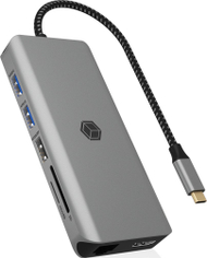 Docking station Icy Box IB-DK4061-CPD, USB-C, Gigabit Ethernet, gri