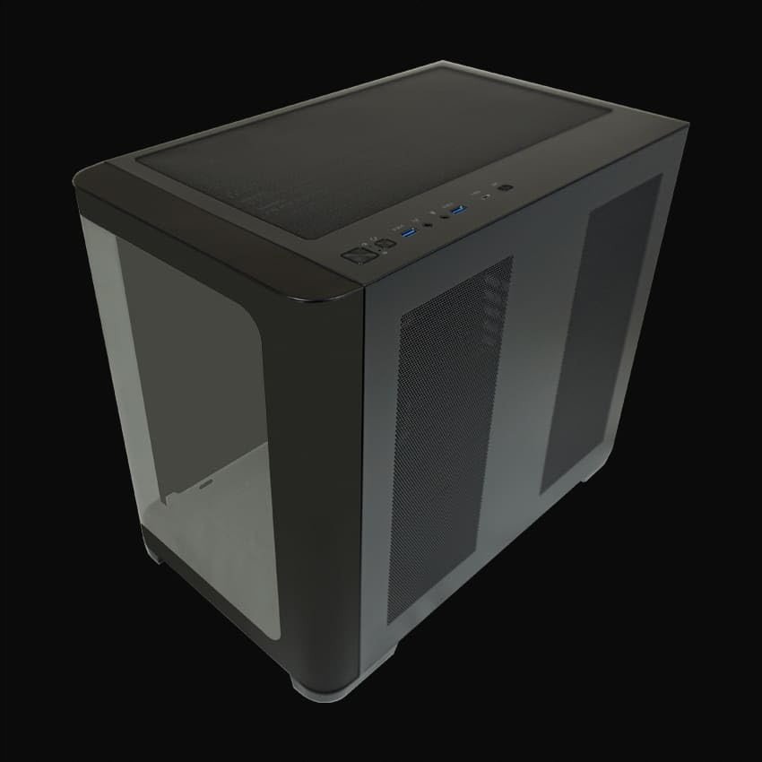 Kasa kompjuteri LC-Power 8001B Pro-Storm Dark, MIDI ATX, e zezë