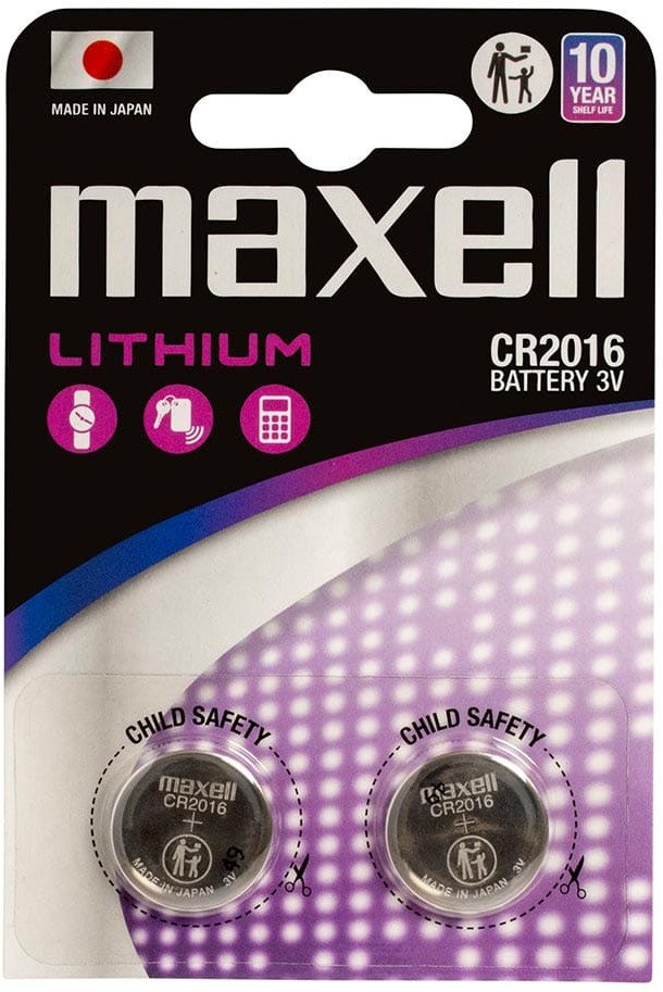 Bateri litiumi Maxell CR2016, 3V, paketë 2 copë