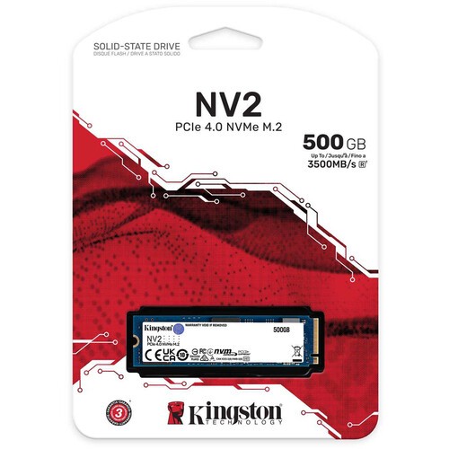 Kingston NV2 500GB NVMe PCIe 3.0 M.2 Internal SSD