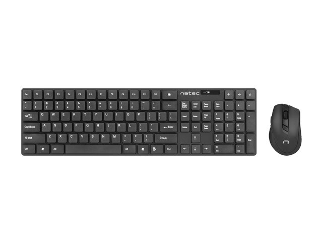 Set tastierë dhe maus Natec Stingray NZB-1440, Wireless, USB, e zezë