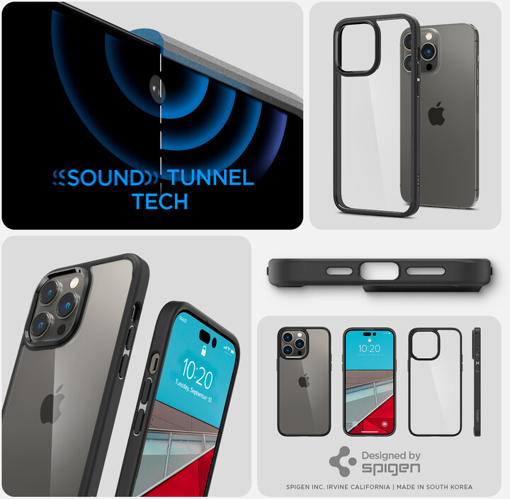 Mbrojtëse Spigen Ultra Hybrid për Apple iPhone 14 Pro, e zezë