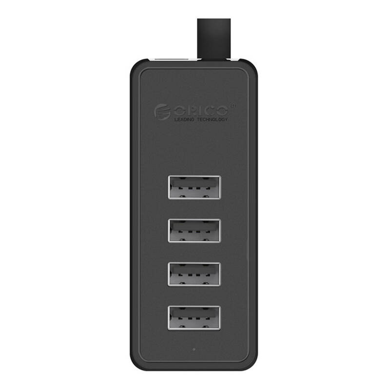 USB hub ORICO W5P-30, 4x USB 2.0, me furnizim të jashtëm, i zi