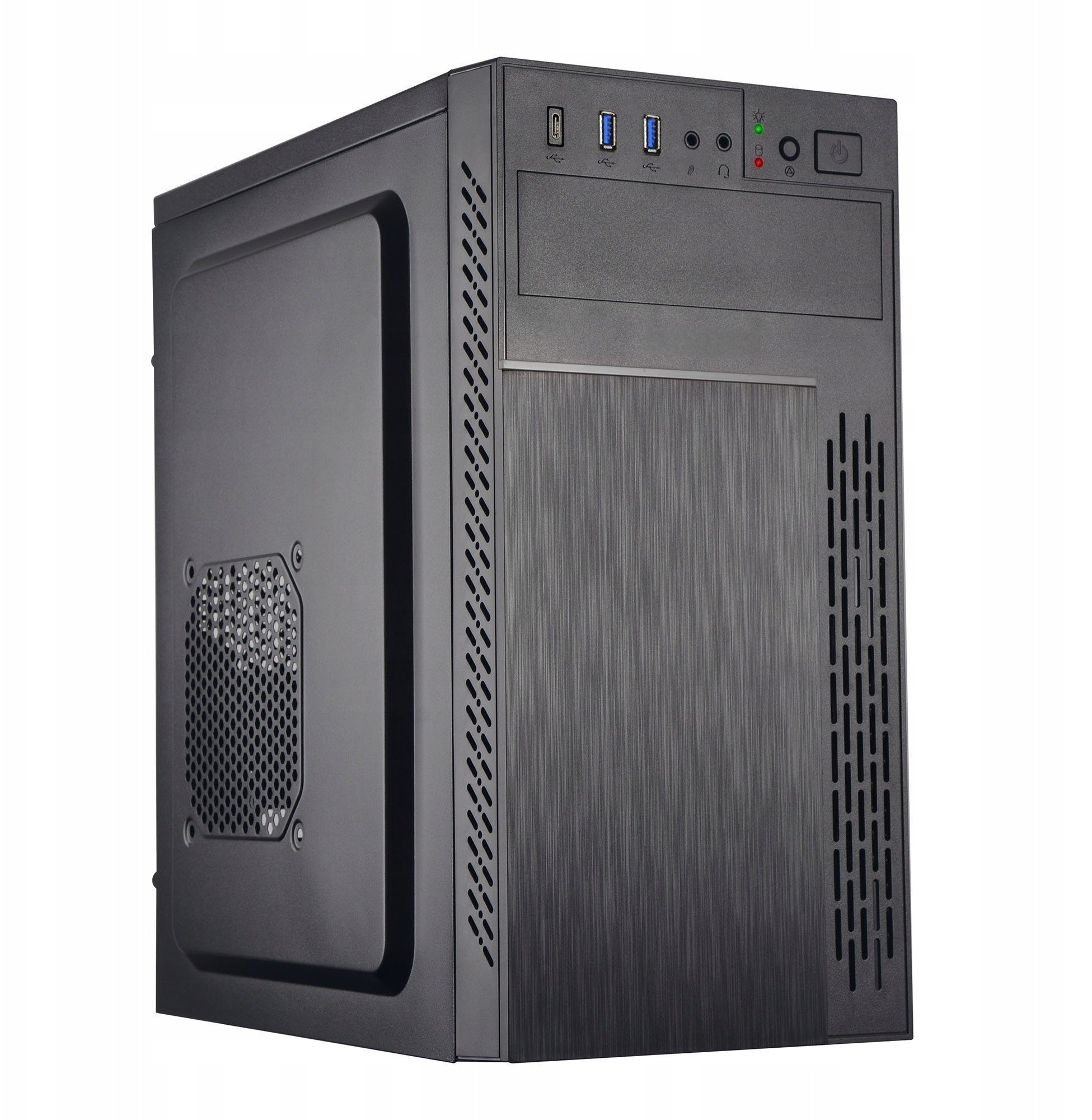 Kase kompjuteri Eurocase ML N6-505B, MIDI Tower, USB-C, e zezë