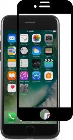 Mbrojtës ekrani Moshi IonGlass për iPhone 8/7 Plus, xham i temperuar, transparent me shkëlqim, me kornizë të zezë