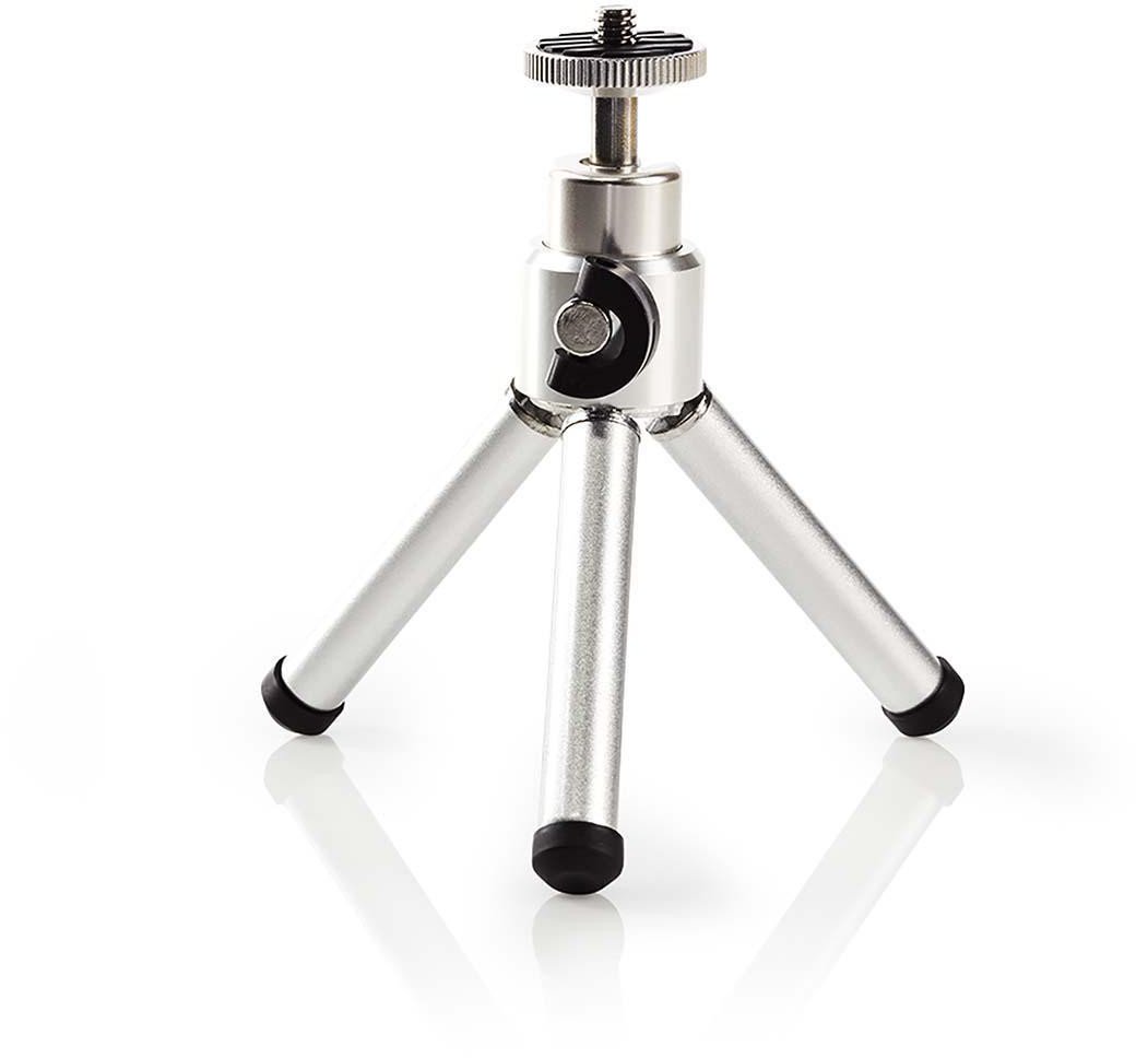 Mini tripod Nedis TTPH1330BK, 13.4 cm, për kamera 0.8 kg, i zi argjendtë