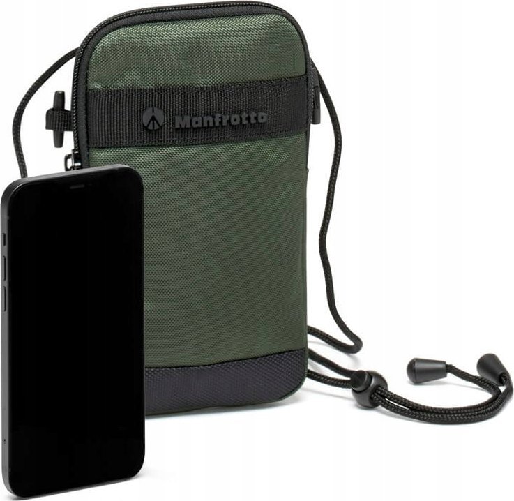 Çantë crossbody Manfrotto Street, për aksesorë dhe smartphone, e zezë