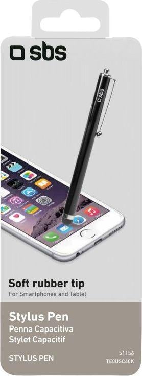 Stilolaps kapacitiv SBS Stylus Pen, universal për smartphone dhe tablet, i zi