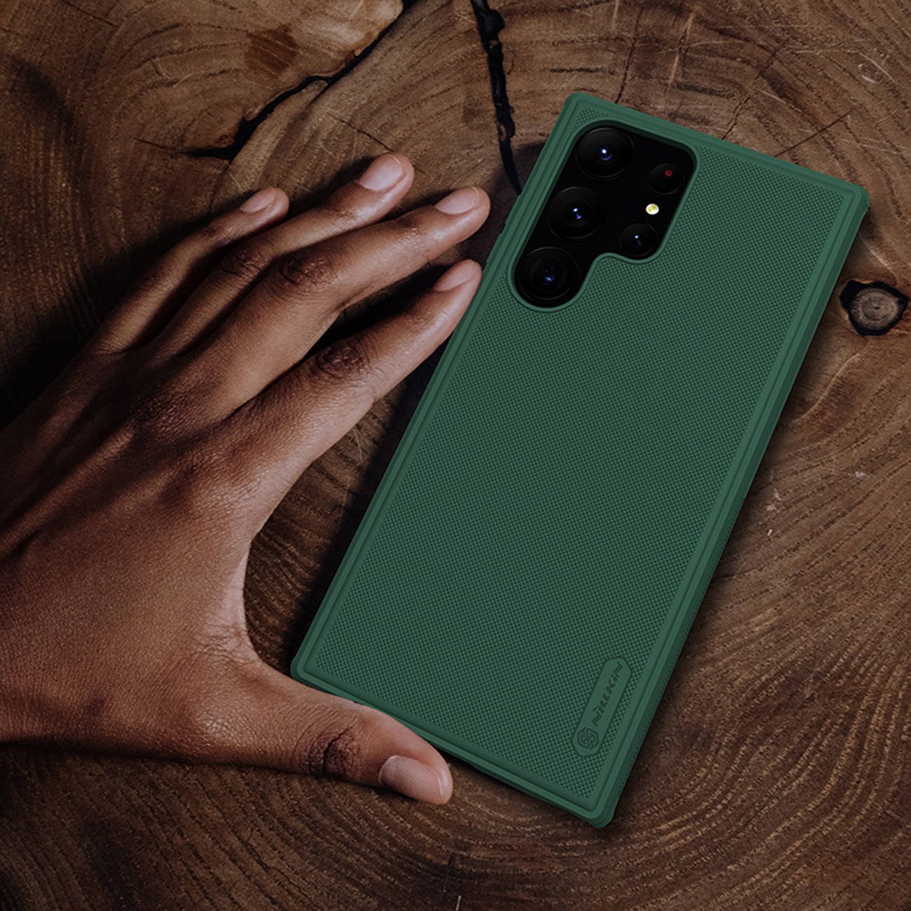 Kullof telefoni Nillkin Frosted Pro për Samsung Galaxy S23 Ultra, TPU dhe PC, anti goditje, blu