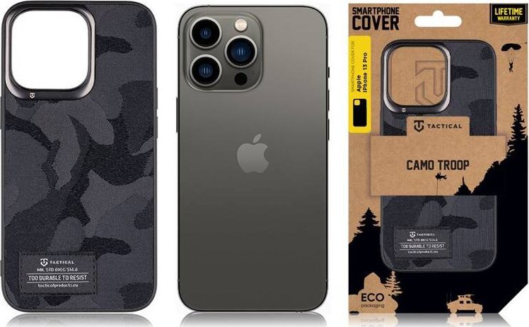 Mbulesë mbrojtëse Tactical Case për iPhone 13 Pro, antishok, e zezë
