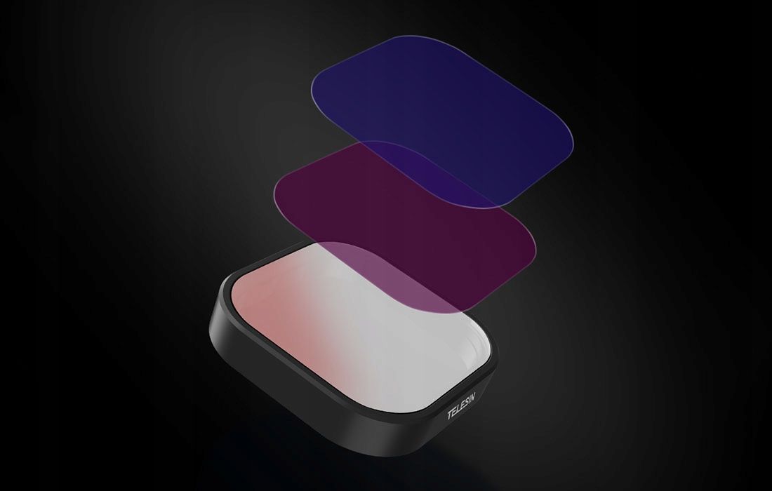 Set filtrash TELESIN ND8 ND16 ND32 CPL për GoPro Hero 12 11 9 Black, aliazh alumini