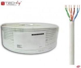 Kabllo rrjeti Techly Cat5e U UTP, 100m, CCA, gri